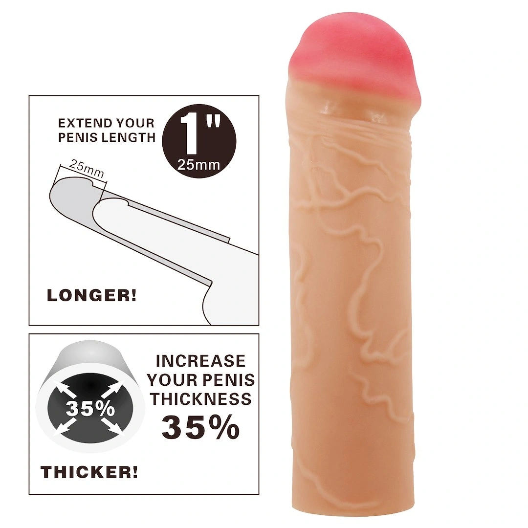 Prelungitor Penis Nile, TPR, Natural, 16 in SexShop KUR Romania