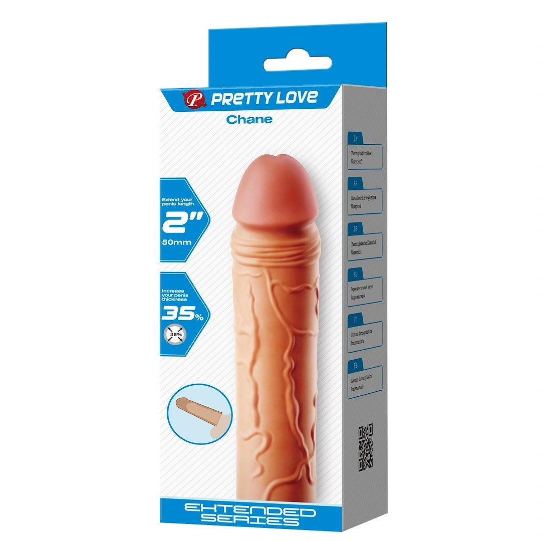 Prelungitor Penis Chane, TPR, Natural, 18 cm, #6, Erotic24.ro