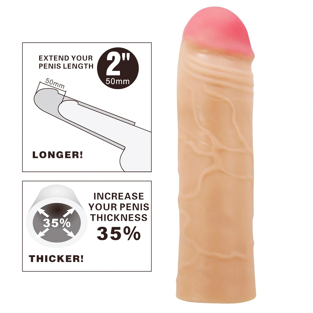 Prelungitor Penis Chane, TPR, Natural, 18 cm