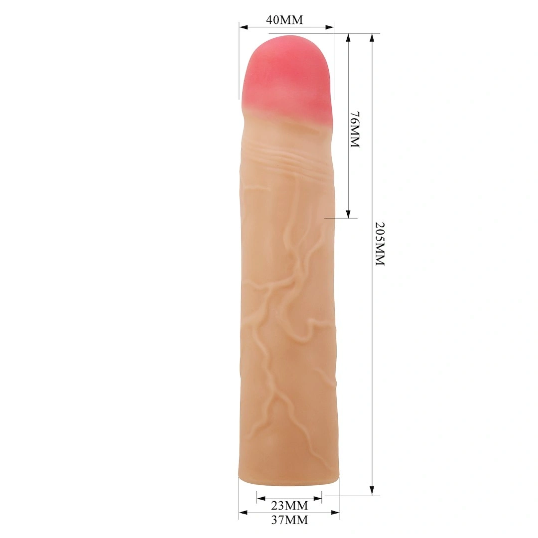 Prelungitor Penis Kylian, TPR, Natural, 20.5 cm, #3, Erotic24.ro