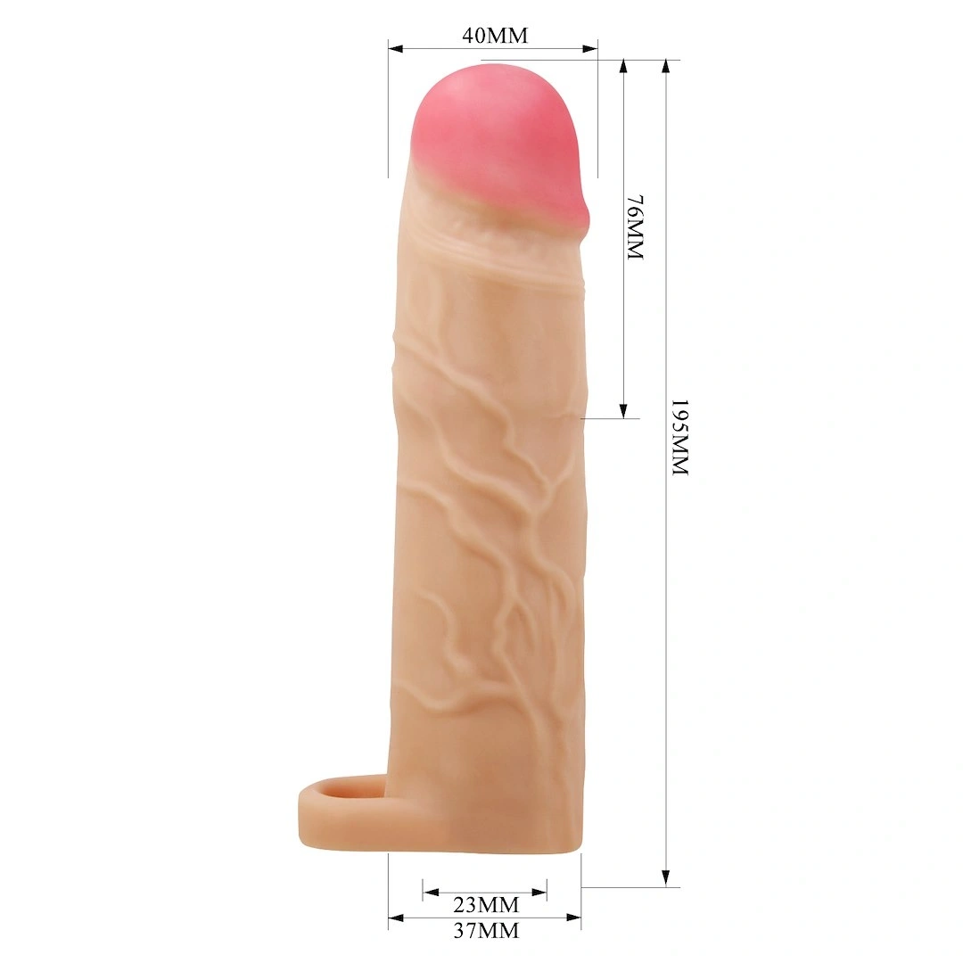 Prelungitor Penis Gerd, TPR, Natural, 19.5 cm, #5, Erotic24.ro