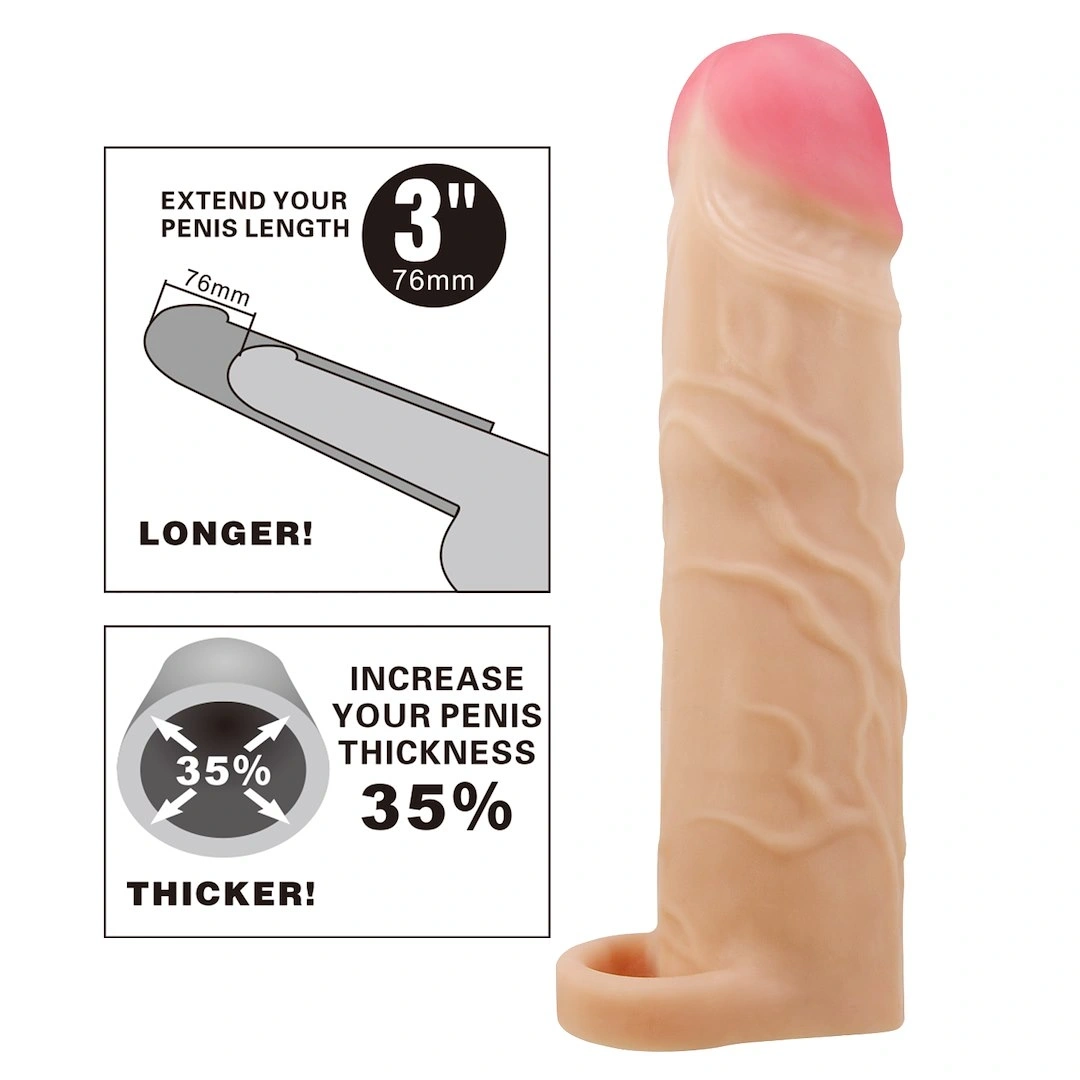 Prelungitor Penis Gerd, TPR, Natural, 19 in SexShop KUR Romania