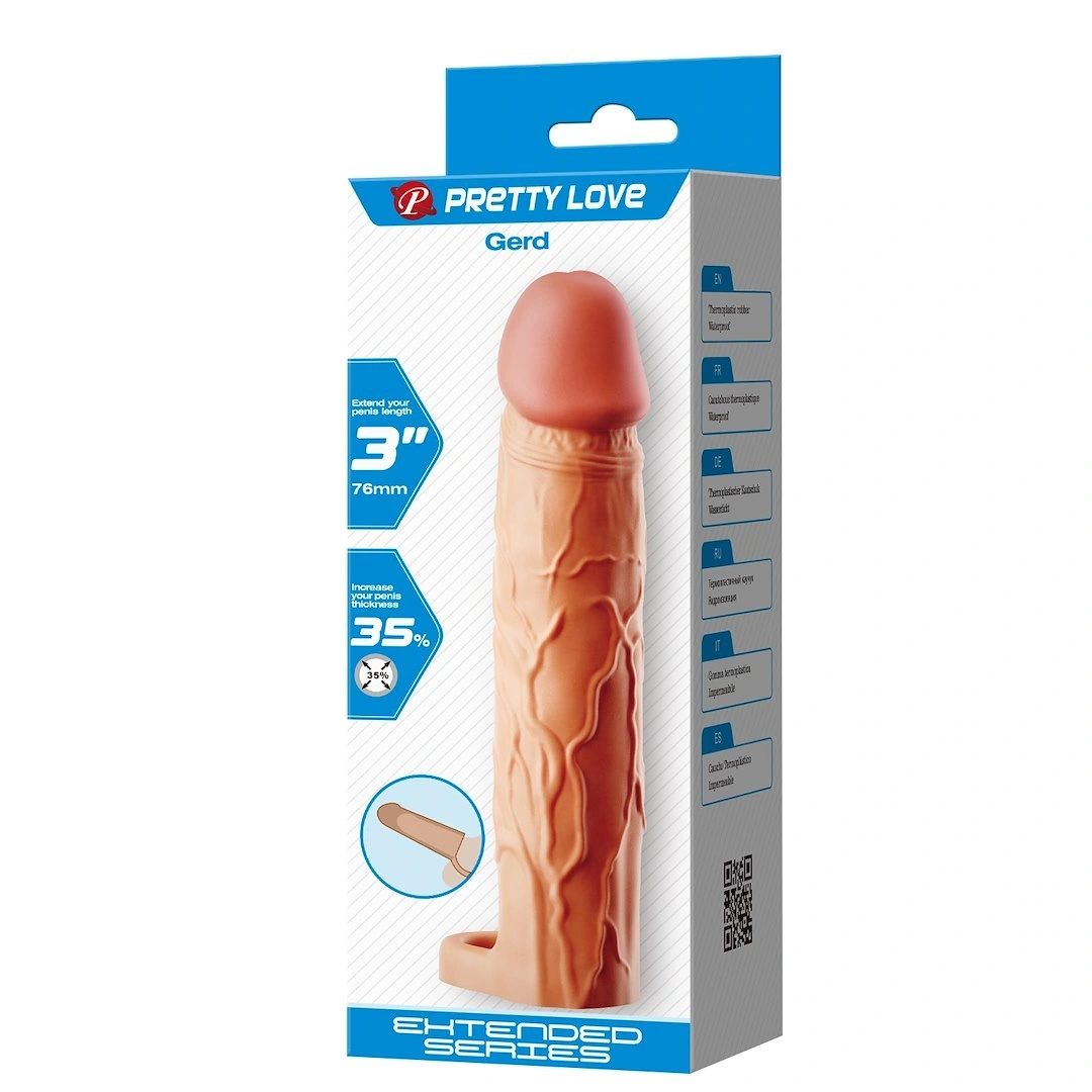Prelungitor Penis Gerd, TPR, Natural, 19.5 cm, #6, Erotic24.ro