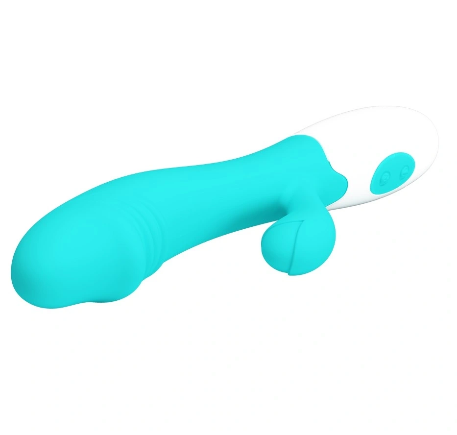 Vibrator Iepuras Snappy, 30 Moduri Vibratii, Silicon, Verde/Alb, 19 cm, #4, Erotic24.ro