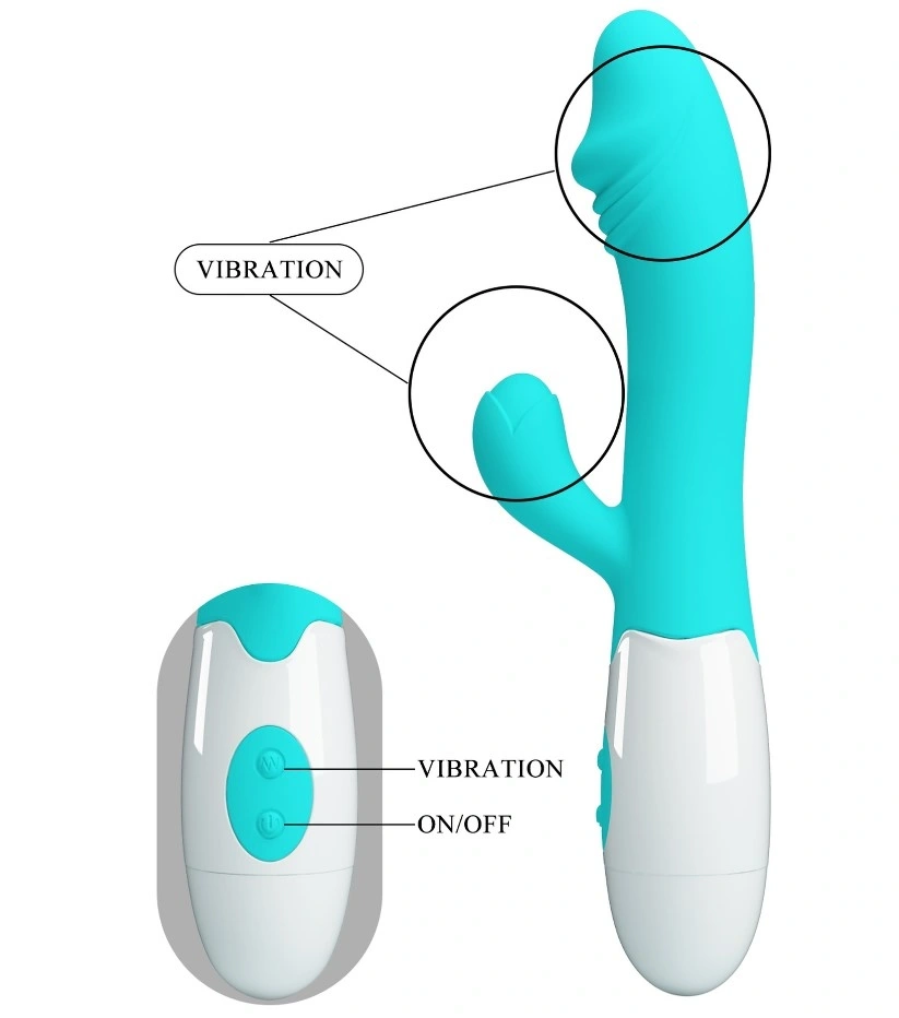 Vibrator Iepuras Snappy, 30 Moduri Vibratii, Silicon, Verde/Alb, 19 cm, #7, Erotic24.ro