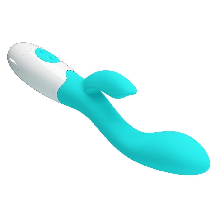 Vibrator Iepuras Brighty 30 Moduri Vibratii, Silicon, Verde/Alb 20 cm, #4, Erotic24.ro