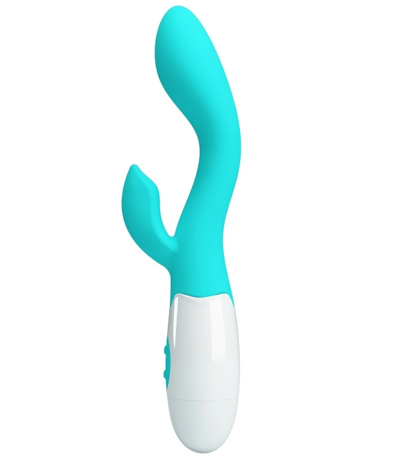 Vibrator Iepuras Brighty 30 Moduri Vibratii, Silicon, Verde/Alb 20 cm, #3, Erotic24.ro