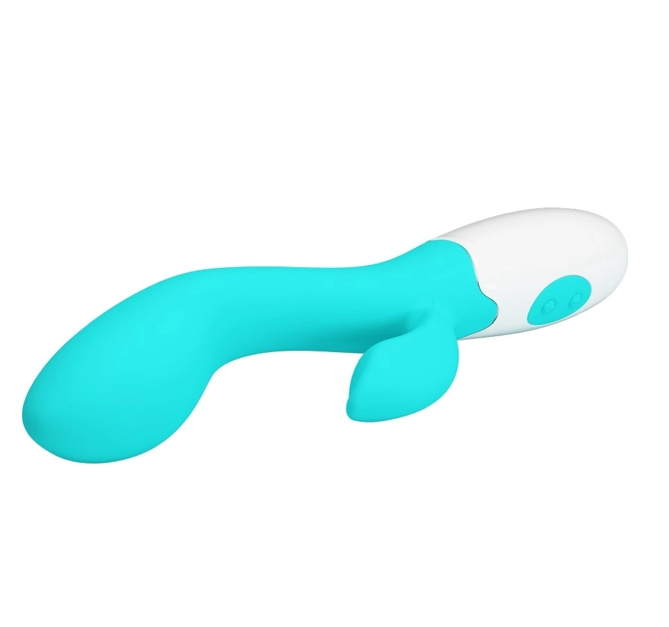 Vibrator Iepuras Brighty 30 Moduri Vibratii, Silicon, Verde/Alb 20 cm, #5, Erotic24.ro