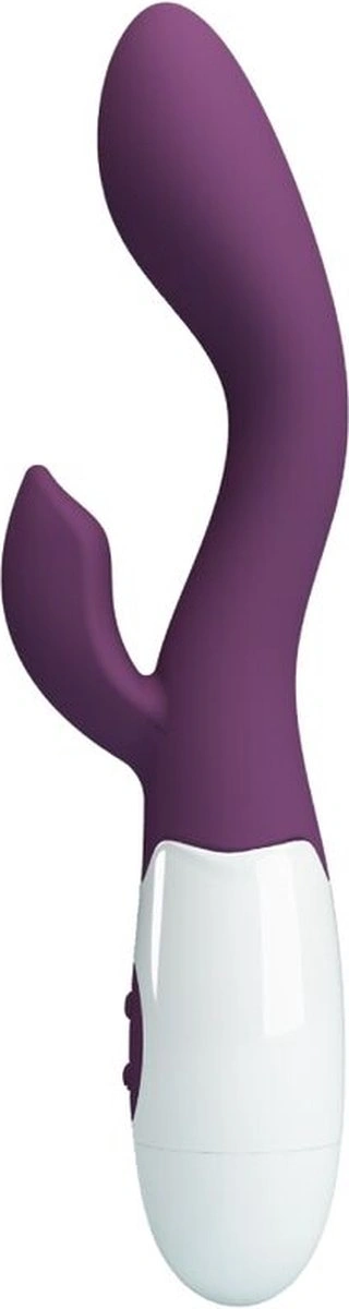 Vibrator Iepuras Brighty, 30 Moduri Vibratii, Silicon, Mov, 20 cm, Nr. 3, Erotic24.ro