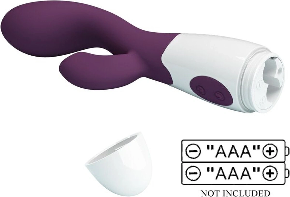 Vibrator Iepuras Brighty, 30 Moduri Vibratii, Silicon, Mov, 20 cm, Nr. 7, Erotic24.ro