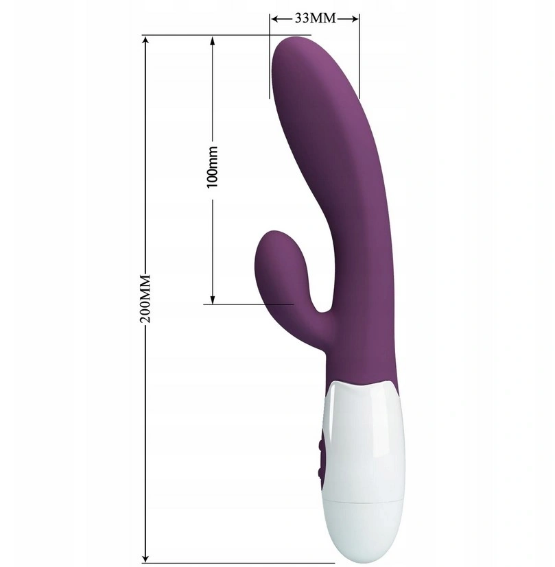 Vibrator Iepuras Alvis, 30 Moduri Vibratii, Silicon, Mov, 20 cm, Nr. 6, Erotic24.ro