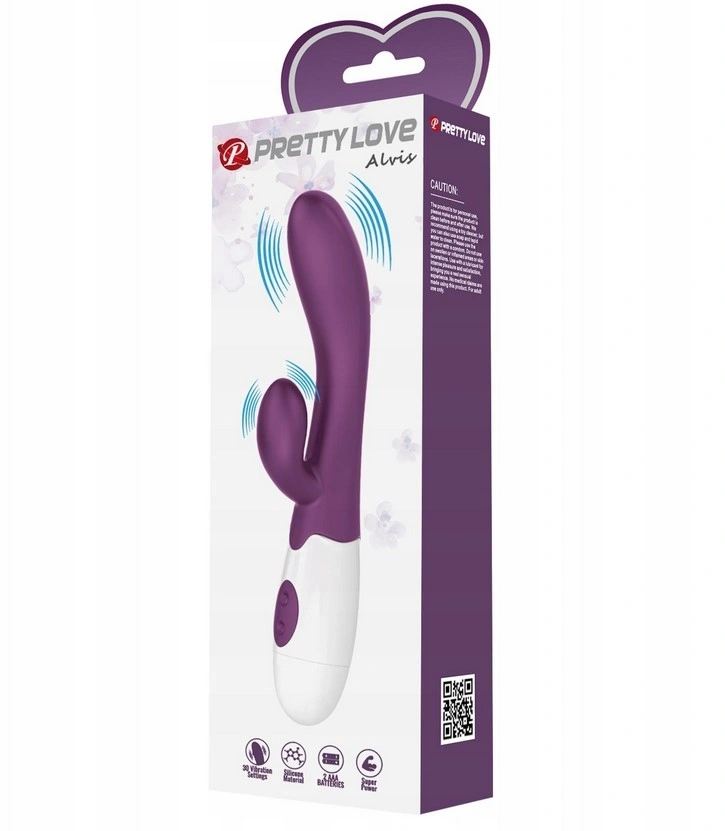 Vibrator Iepuras Alvis, 30 Moduri Vibratii, Silicon, Mov, 20 cm, Nr. 7, Erotic24.ro