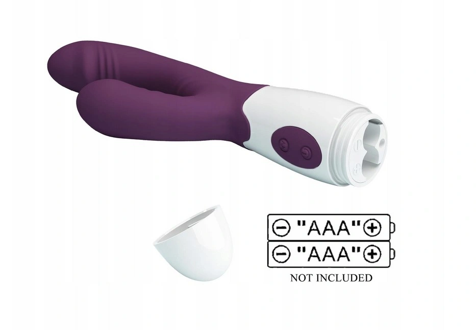 Vibrator Iepuras Andre, Vibrating&Tickling, Silicon, Violet, 20 cm, #5, Erotic24.ro