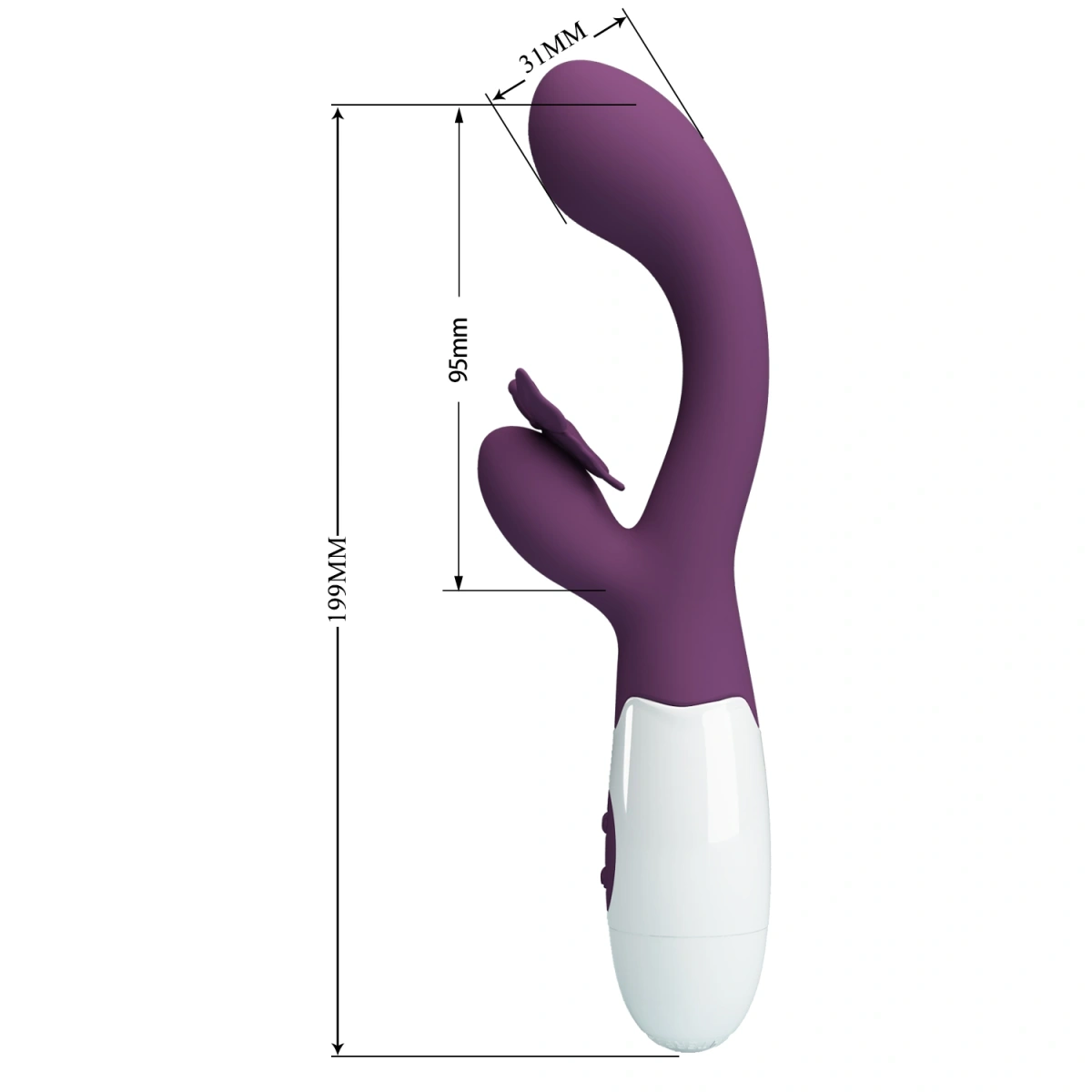 Vibrator Iepuras Butterfly Kiss, 30 Moduri Vibratii, Silicon, Mov, 19.9 cm, #3, Erotic24.ro
