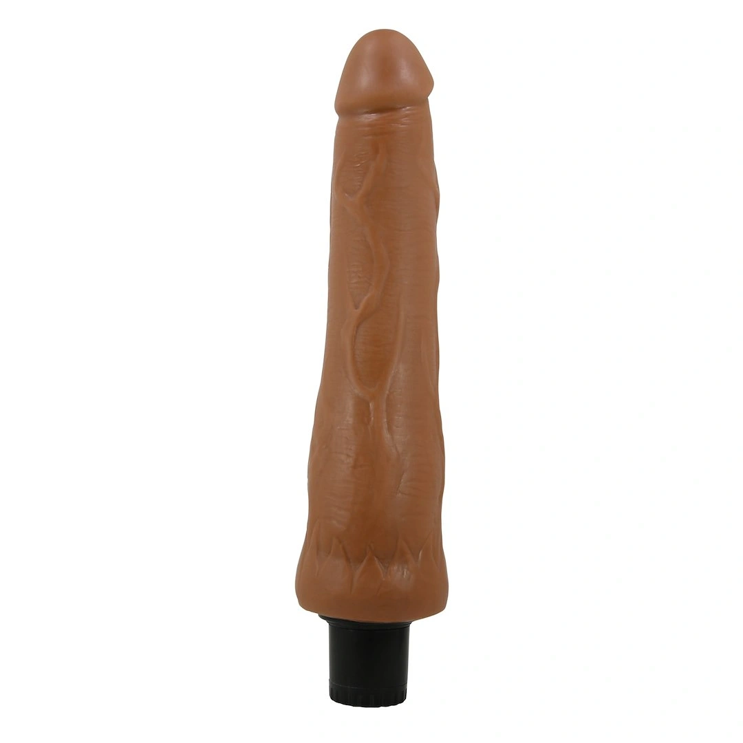Vibrator Alfredo Baile Sliding Skin Vibrator, TPR, Maro 25 cm, #2, Erotic24.ro