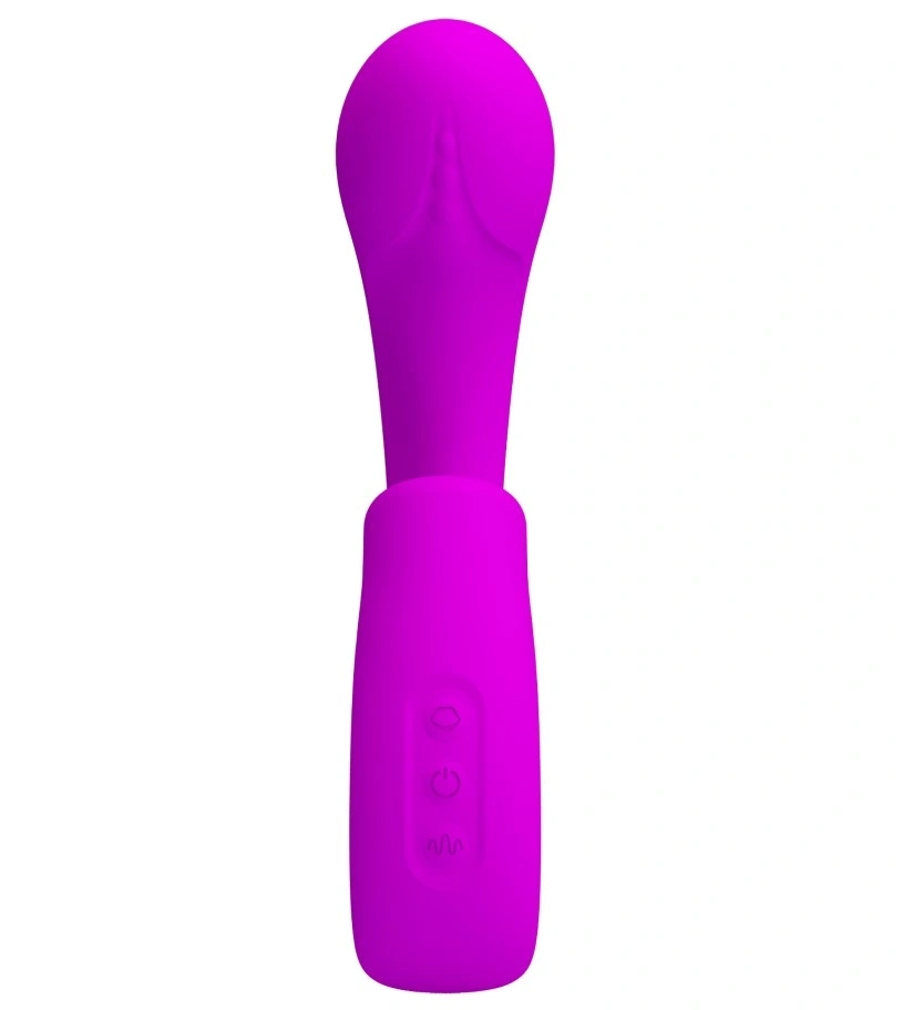 Vibrator Sibel, 10 Moduri Vibratii, 10 Moduri Tapare, Silicon, USB, Mov, 15.5 cm, #3, Erotic24.ro