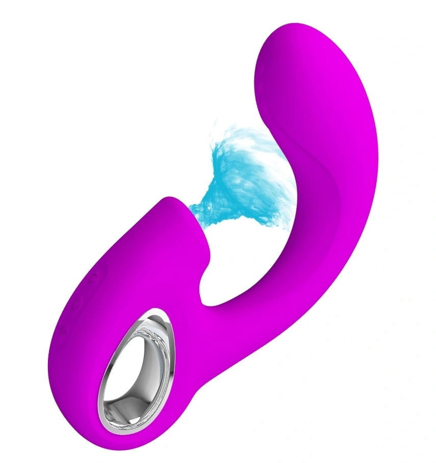 Jucarii Sexuale - Vibrator Sibel, 10 Moduri Vibratii, 10 Moduri Tapare, Silicon, USB, Mov, 15.5 cm, Erotic24.ro