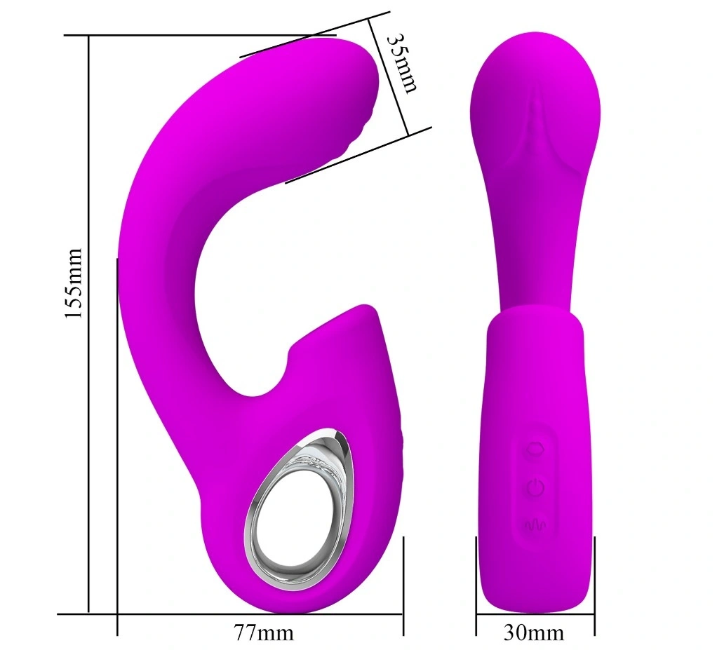 Vibrator Sibel, 10 Moduri Vibratii, 10 Moduri Tapare, Silicon, USB, Mov, 15.5 cm, #8, Erotic24.ro