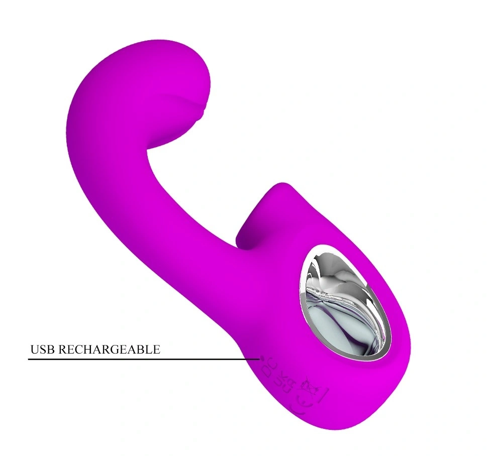 Vibrator Sibel, 10 Moduri Vibratii, 10 Moduri Tapare, Silicon, USB, Mov, 15.5 cm, #7, Erotic24.ro