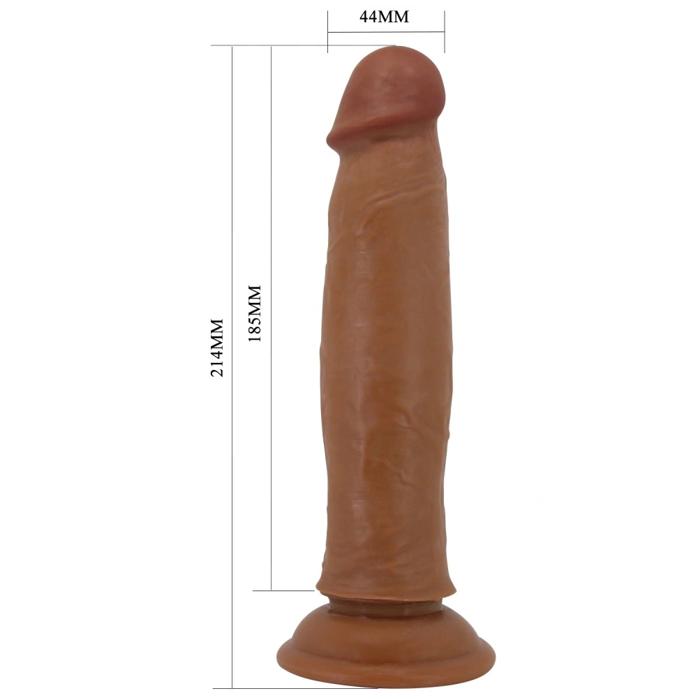 Dildo Pretty Love Keon, Bendable, TPR Sliding, Maro, 21.4 cm, Nr. 7, Erotic24.ro