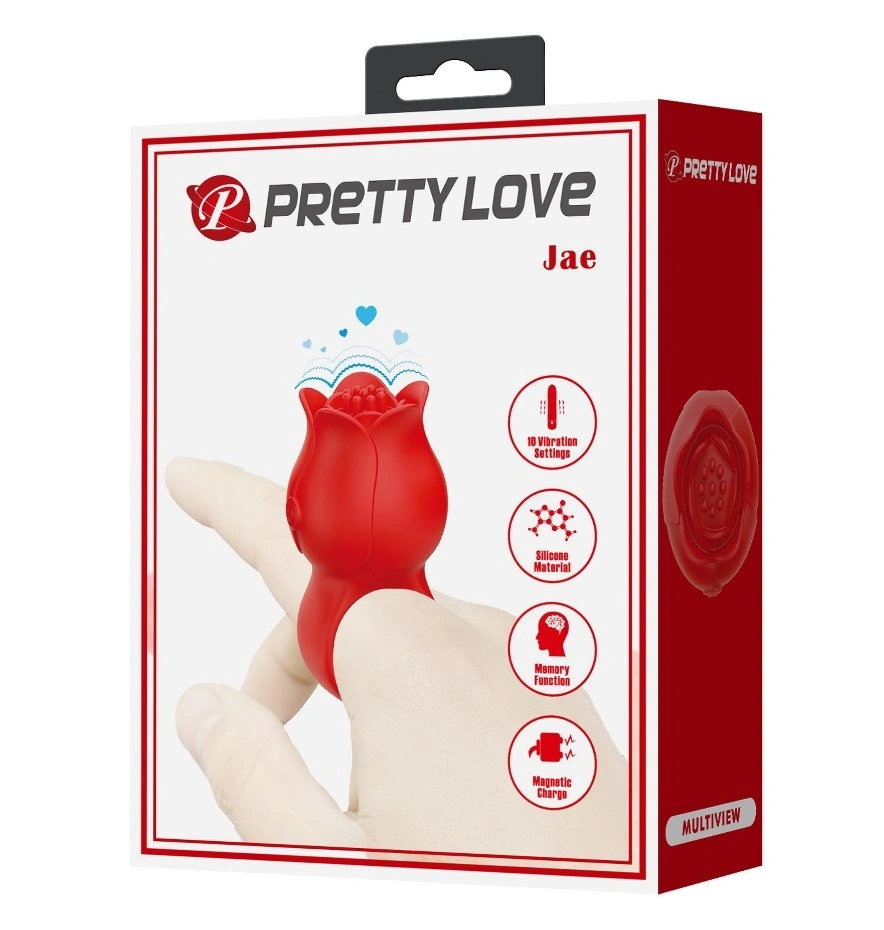 Mini Vibrator Jae, 10 Moduri Vibratii, Silicon, Incarcare Magnetica, Rosu, Nr. 10, Erotic24.ro