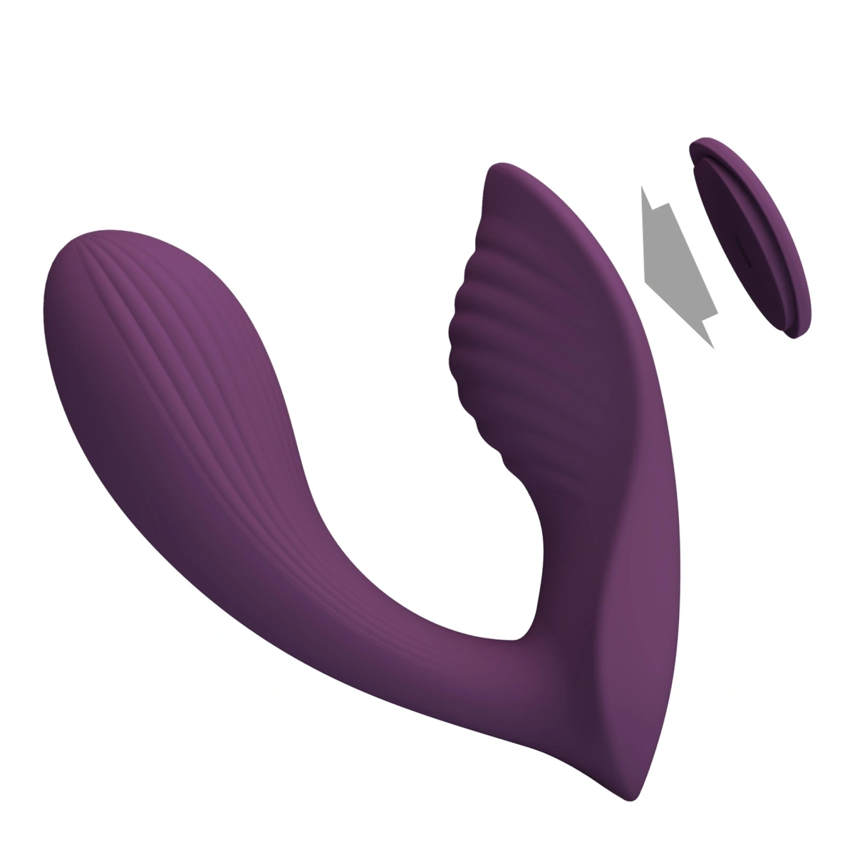 Vibrator Wearable Franz, Bluetooth Control, Mobile App, Silicon, USB, Mov, 11 cm, #4, Erotic24.ro