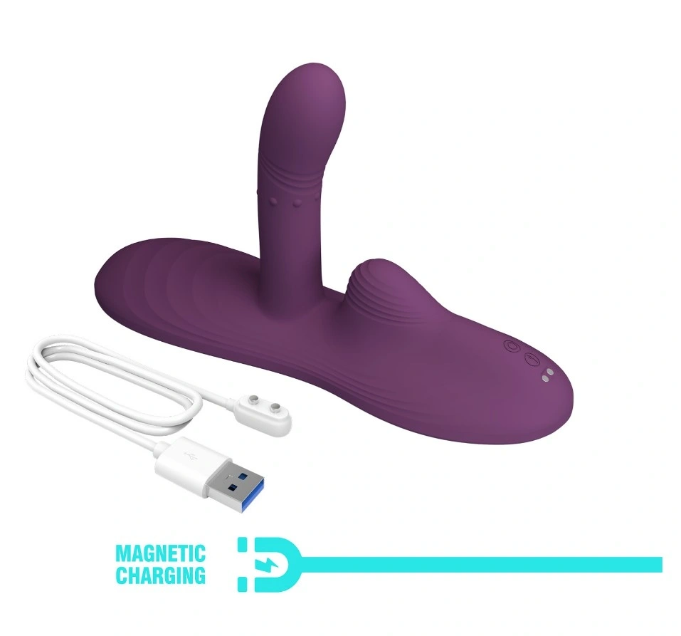 Vibrator Luka Sit-Down Pad cu Incalzire, 5 Moduri Vibratii, Bile Stimulatoare, Silicon, USB, Mov, #8, Erotic24.ro