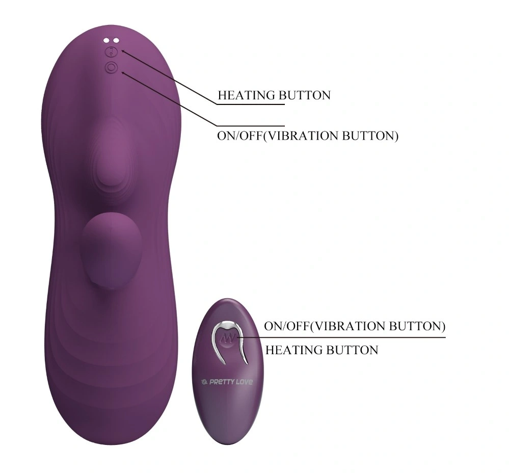 Vibrator Luka Sit-Down Pad cu Incalzire, 5 Moduri Vibratii, Bile Stimulatoare, Silicon, USB, Mov, #6, Erotic24.ro