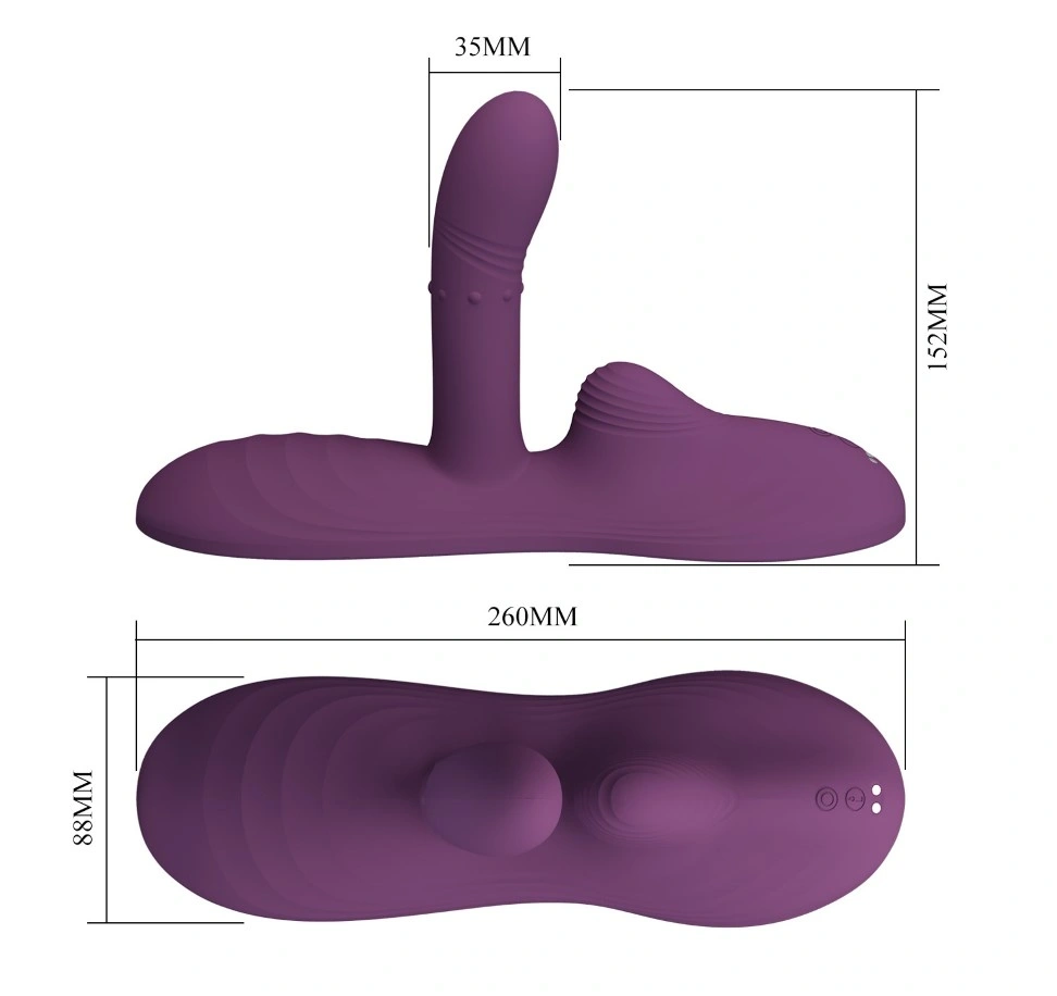Vibrator Luka Sit-Down Pad cu Incalzire, 5 Moduri Vibratii, Bile Stimulatoare, Silicon, USB, Mov, #5, Erotic24.ro