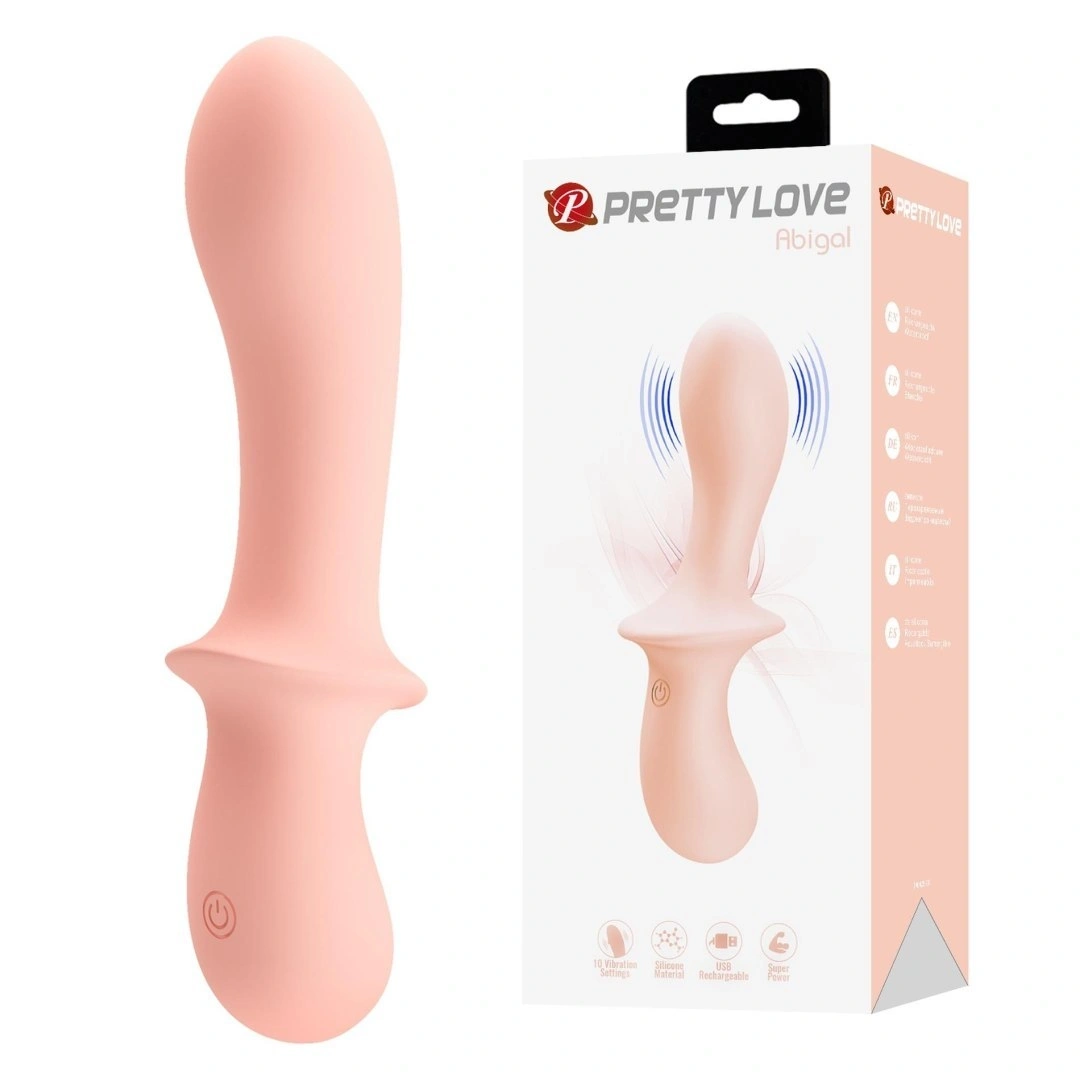 Vibrator Abigal, 10 Moduri Vibratii, Silicon, USB, Roz, 16 cm