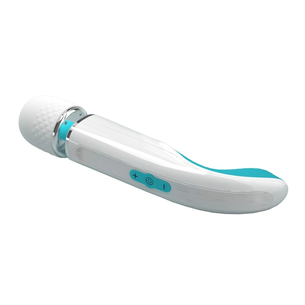 Vibrator Masaj Pretty Love Aylins, 7 Moduri Vibratii, 5 Viteze, Silicon, USB, Alb/Albastru, 24 cm, #5, Erotic24.ro