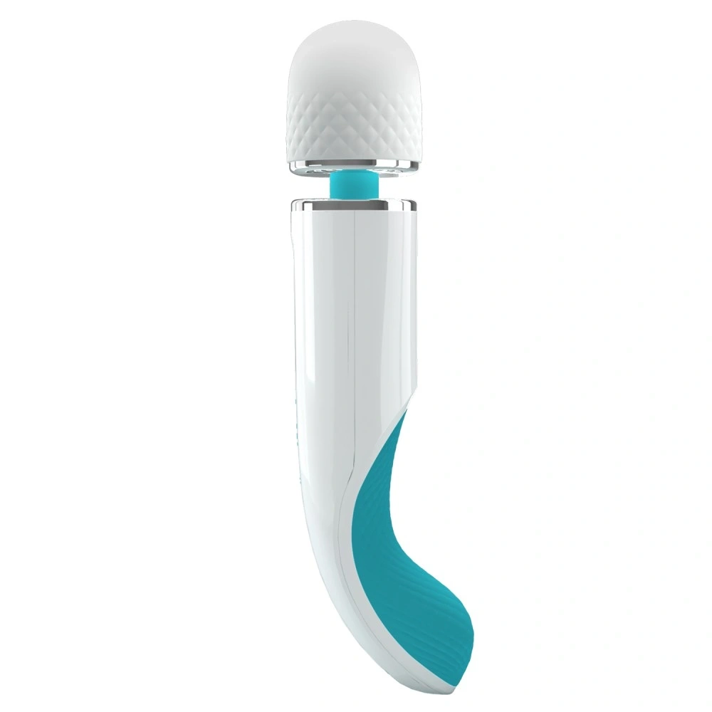 Vibrator Masaj Pretty Love Aylins, 7 Moduri Vibratii, 5 Viteze, Silicon, USB, Alb/Albastru, 24 cm, #3, Erotic24.ro