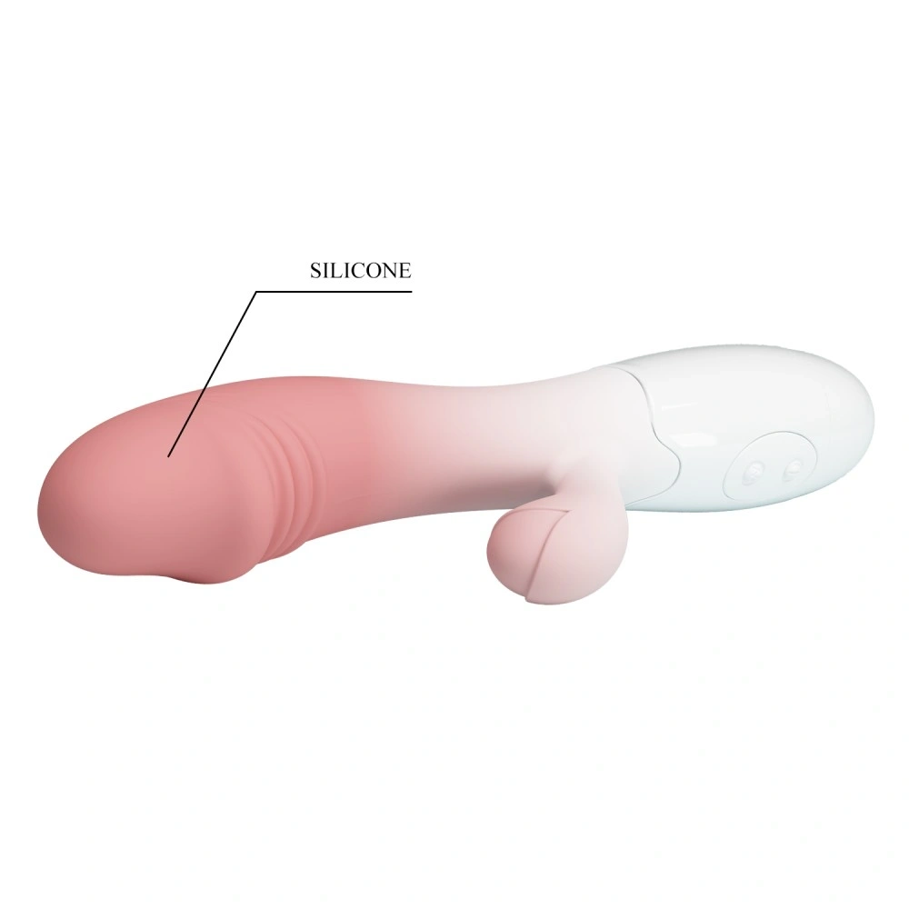 Vibrator Iepuras Snappy, 30 Moduri Vibratii, Silicon, Roz/Alb, 19 cm, Nr. 6, Erotic24.ro