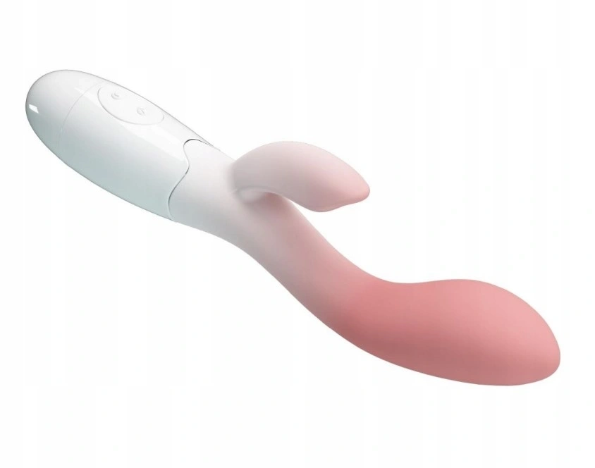 Vibrator Iepuras Brighty 30 Moduri Vibratii, Silicon, Roz/Alb 20 cm, #2, Erotic24.ro