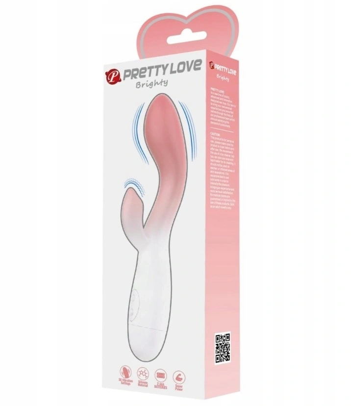 Vibrator Iepuras Brighty 30 Moduri Vibratii, Silicon, Roz/Alb 20 cm, #5, Erotic24.ro