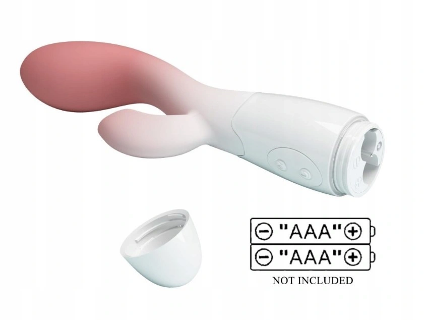 Vibrator Iepuras Brighty 30 Moduri Vibratii, Silicon, Roz/Alb 20 cm, #3, Erotic24.ro