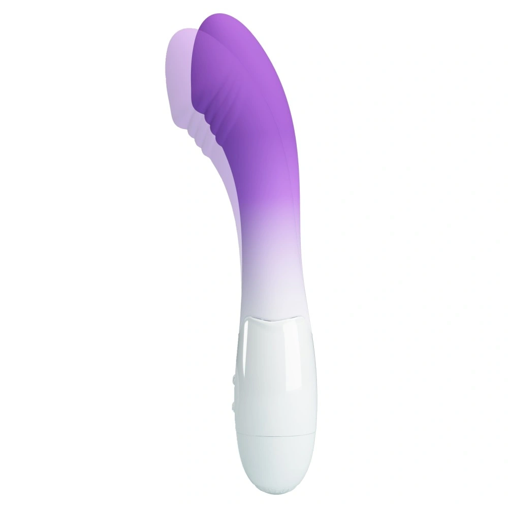 Vibrator Punctul G Elemental, 30 Moduri Vibratii, Silicon, Mov/Alb, 19 cm, #1, Erotic24.ro