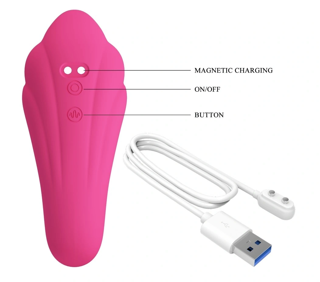 Stimulator Dublu Nemo, 10 Moduri Vibratii, 7 Moduri Tapare, Silicon, USB Magnetic, Roz, #8, Erotic24.ro
