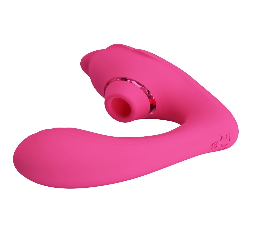 Stimulator Dublu Nemo, 10 Moduri Vibratii, 7 Moduri Tapare, Silicon, USB Magnetic, Roz, #6, Erotic24.ro