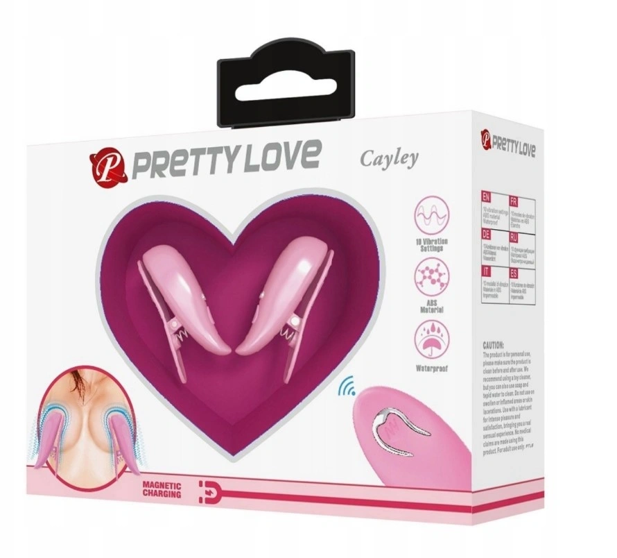 Clame de Sfarcuri Cayley, Remote Control, 10 Moduri Vibratii, USB Magnetic, Roz, #8, Erotic24.ro