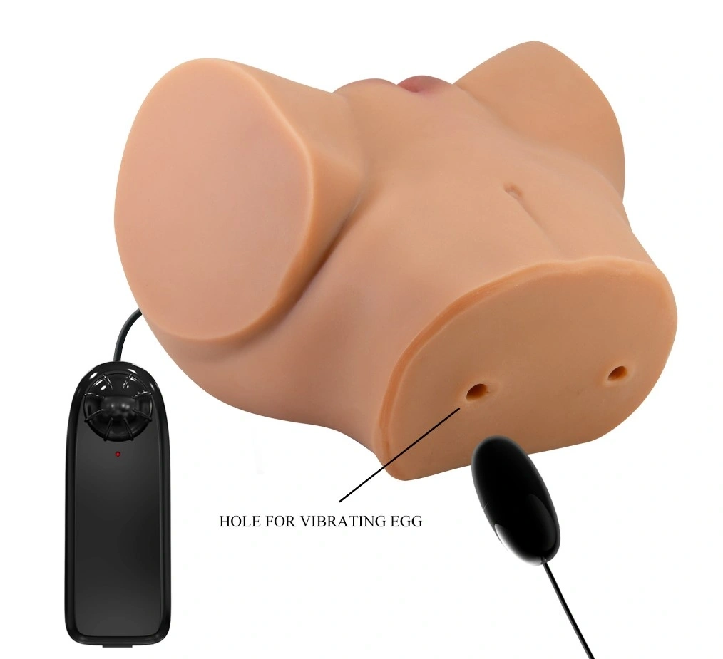 Masturbator Emilia cu Glont Vibrator Vagin, Anus, TPR, Natural, 1.8 kg, Nr. 8, Erotic24.ro