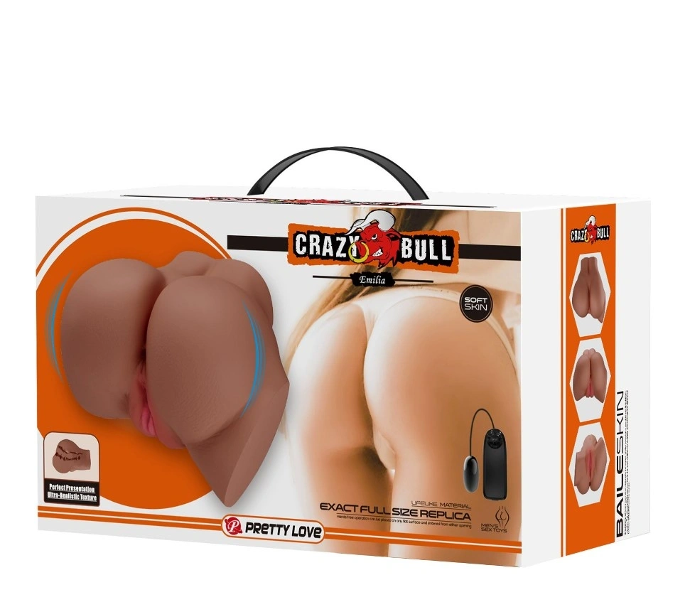 Masturbator Emilia cu Glont Vibrator Vagin, Anus, TPR, Natural, 1.8 kg, Nr. 11, Erotic24.ro