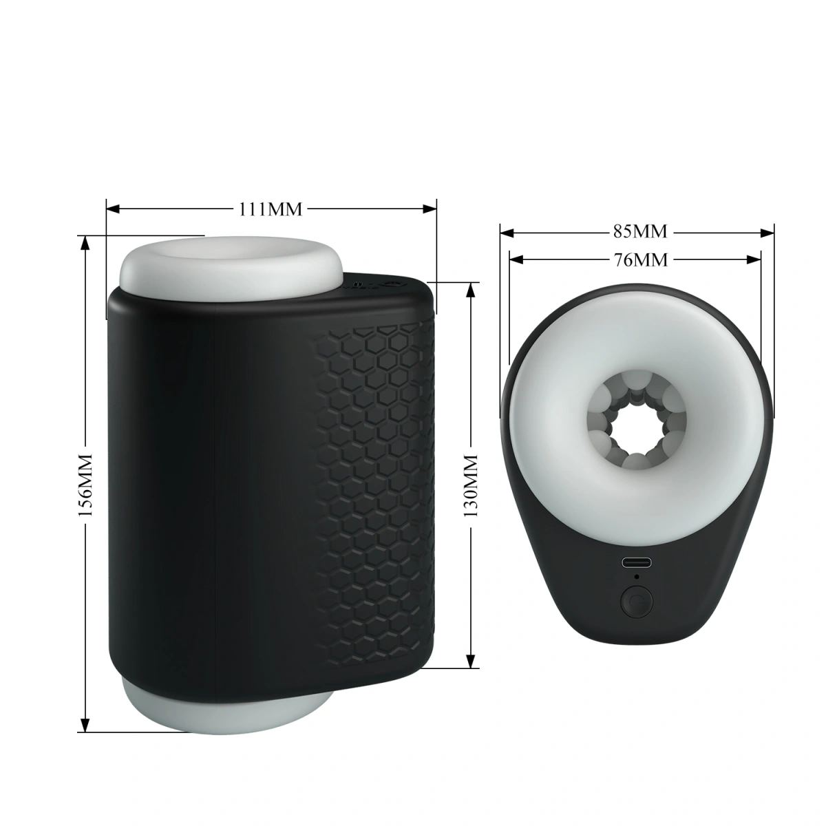 Masturbator DJ Girl, 5 Moduri Vibratii, 5 Moduri Impingere, TPR, USB, Alb, 15.6 cm, #5, Erotic24.ro