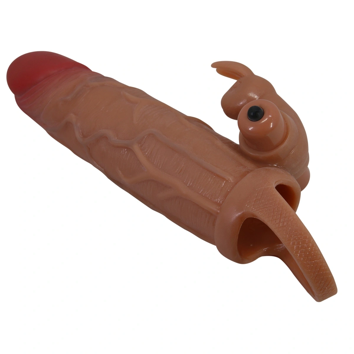 Prelungitor Penis Osmar 10 Moduri Vibratii, +5 cm, TPR, Natural, Nr. 8, Erotic24.ro