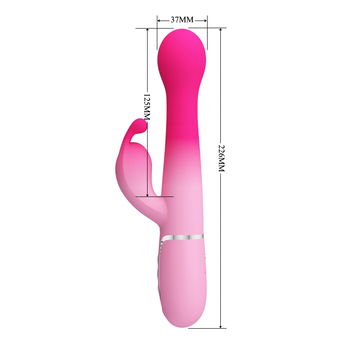 Vibrator Rabbit Dejon, 15 Moduri Stimulatoare, Silicon, USB, Roz, 22.6 cm, #7, Erotic24.ro