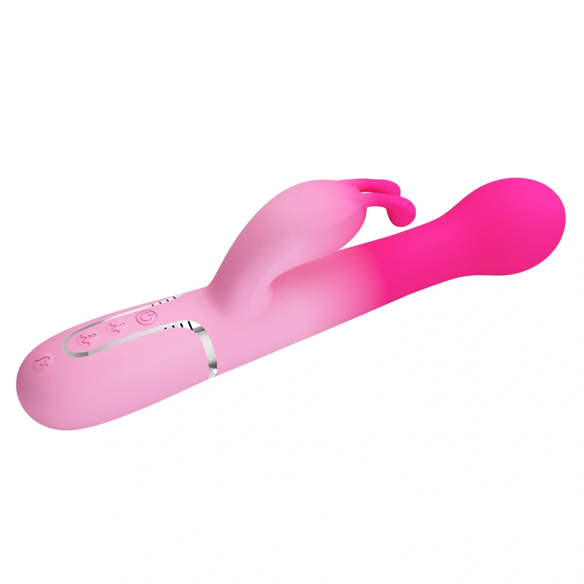 Vibrator Rabbit Dejon, 15 Moduri Stimulatoare, Silicon, USB, Roz, 22.6 cm, #4, Erotic24.ro