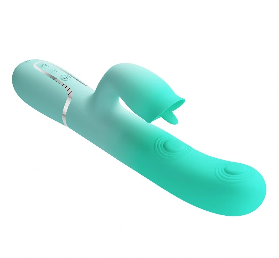 Vibrator Iepuras Gigi, 7 Moduri Pulsare, 7 Moduri Licking, Silicon, USB Magnetic, Verde, 22.8 cm, #5, Erotic24.ro