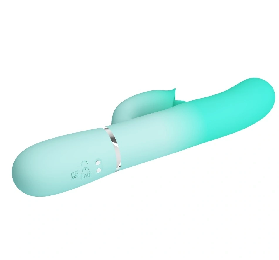 Vibrator Iepuras Gigi, 7 Moduri Pulsare, 7 Moduri Licking, Silicon, USB Magnetic, Verde, 22.8 cm, #8, Erotic24.ro