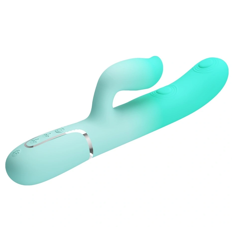 Vibrator Iepuras Gigi, 7 Moduri Pulsare, 7 Moduri Licking, Silicon, USB Magnetic, Verde, 22.8 cm, #6, Erotic24.ro