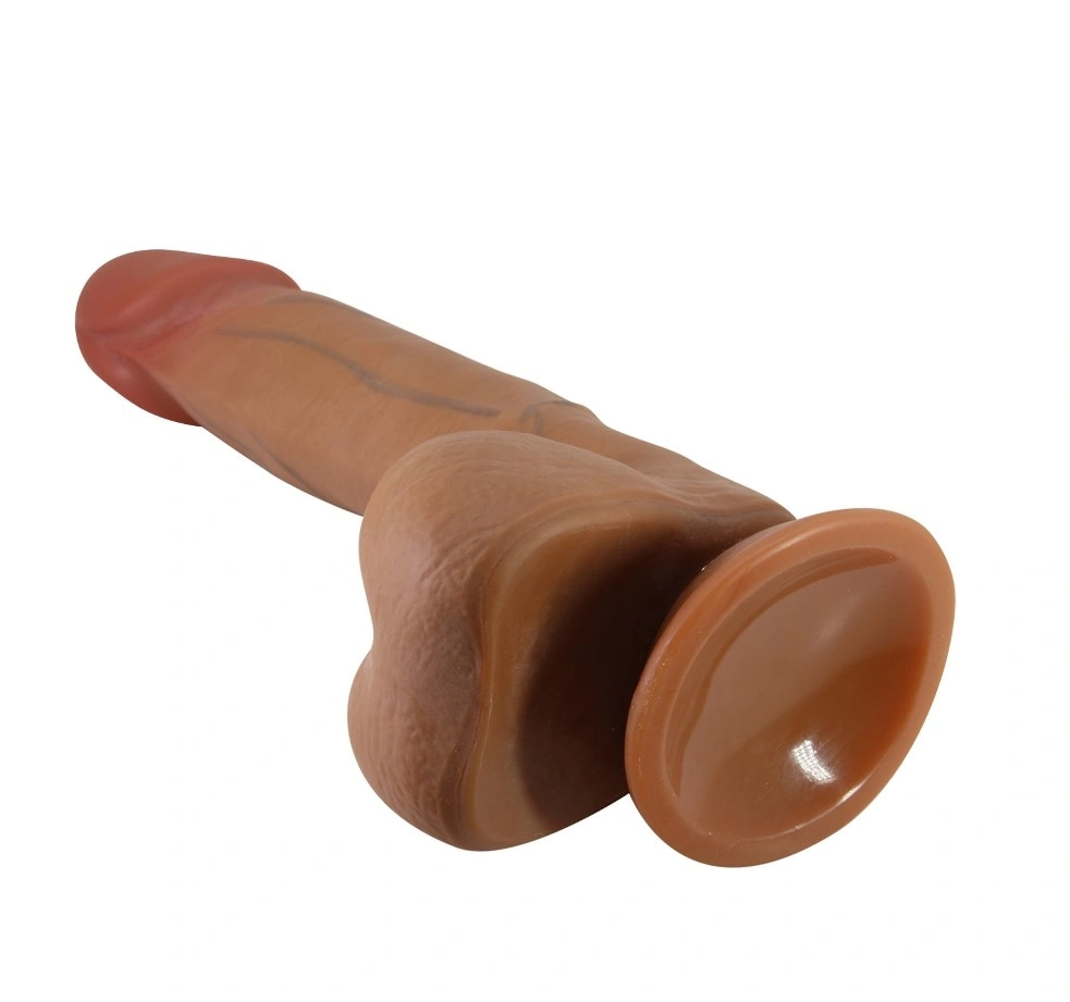 Dildo Realist Beautiful Bahamut LifeLike Skin, Maro, 21.8 cm, Nr. 3, Erotic24.ro